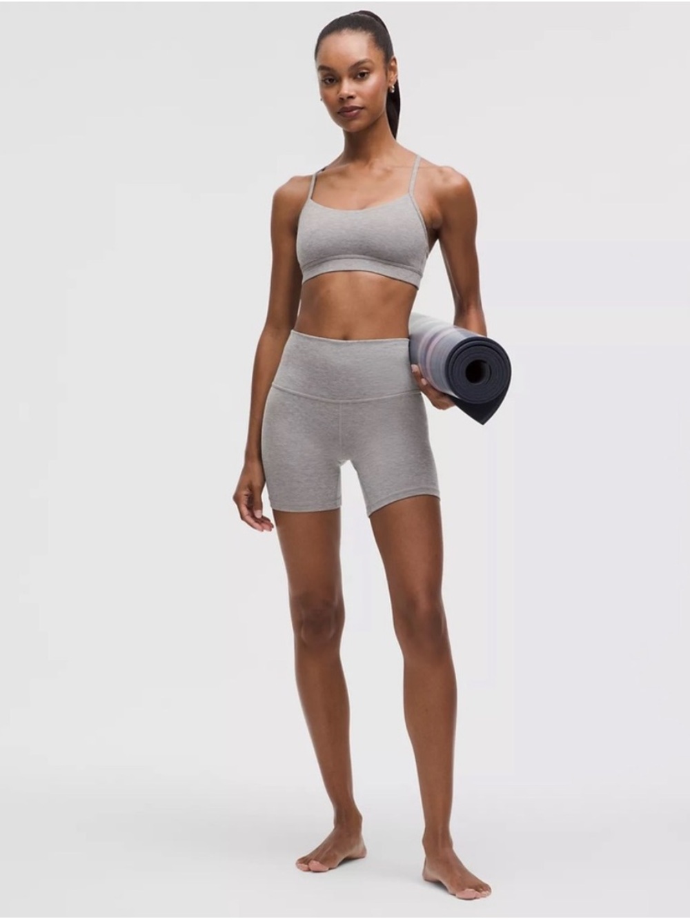 lululemon Align High Rise Shorts 6” Size 12 | Heathered Core Medium Nulu Fabric